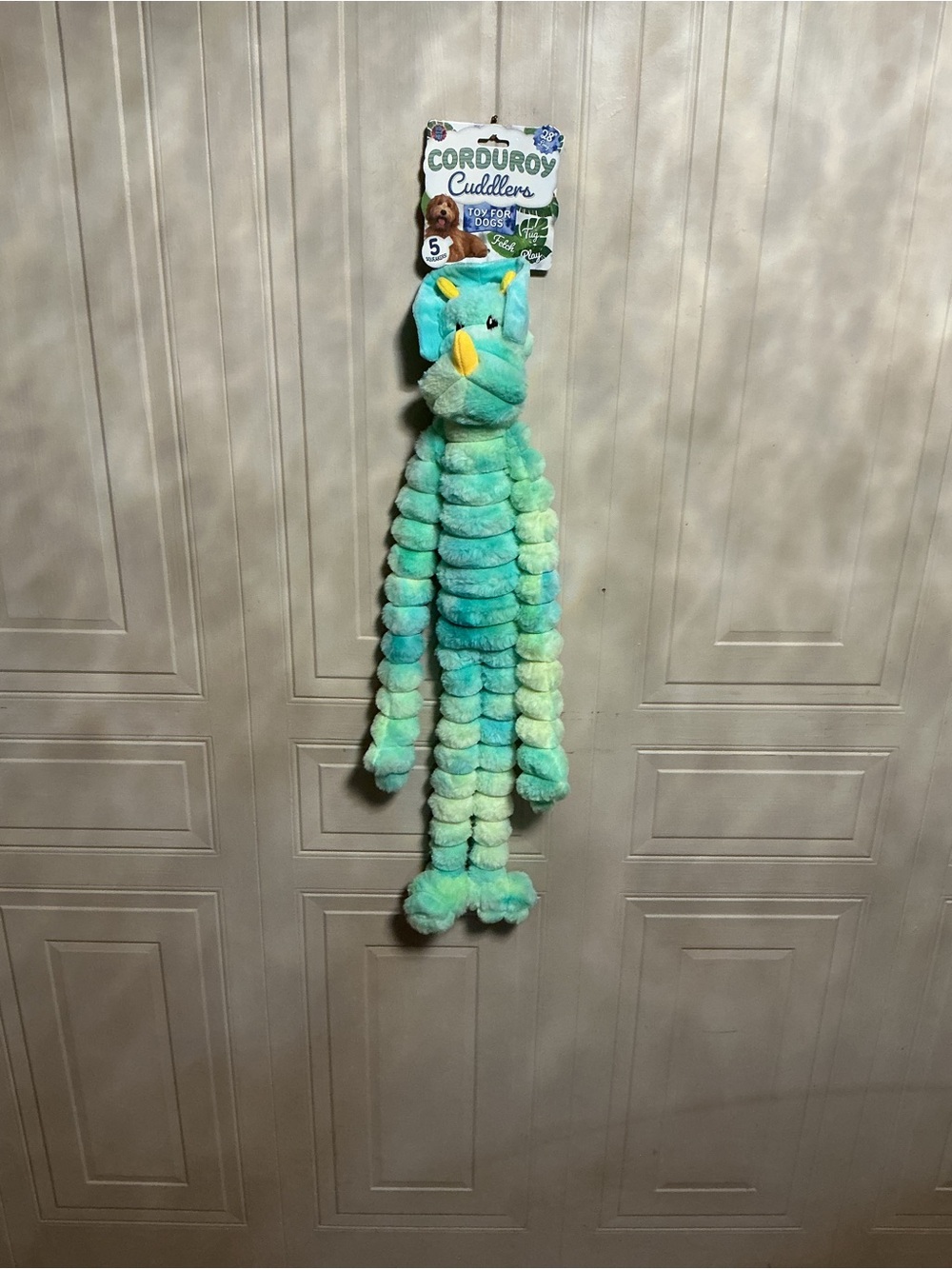 Bow Wow Corduroy  Pet Dog Toy -  With Squeaker Very Solf Dog Toy 28”